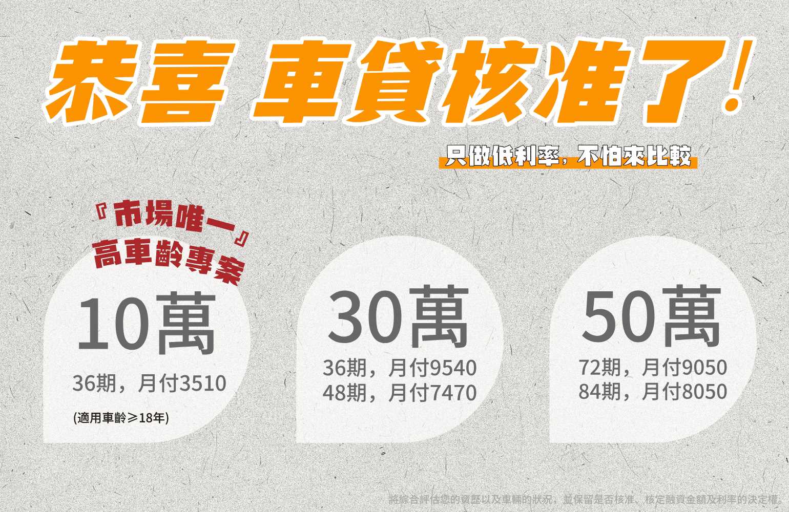 車貸核准了